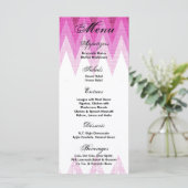 25 Menu Kaarten Ombre Roze Chevron (Staand voorkant)