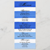 25 Menu Kaarten Ombre Stripe Blue Line Vervagen Wa (Voorkant)