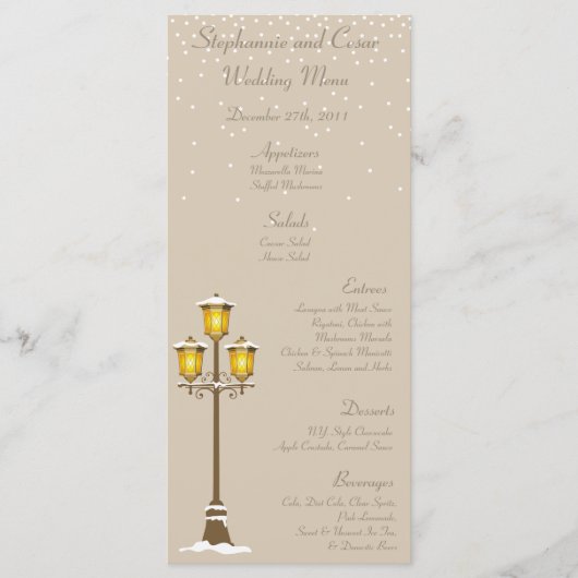 25 Menu Kaarten Oude Stad Kerst (Voorkant)