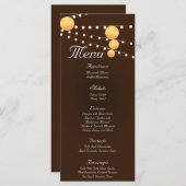 25 Menu Kaarten Papieren Lantaarns op Bruin Chinee (Voorkant / Achterkant)