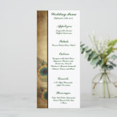 25 Menu Kaarten Pauw Groen (Staand voorkant)