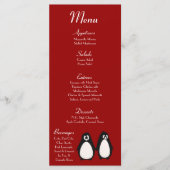 25 Menu Kaarten Penguin Love Paar Mate voor het Le (Voorkant)