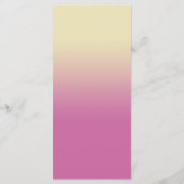 25 Menu Kaarten Pink Ombre Sunset Fade Pink Tan (Achterkant)