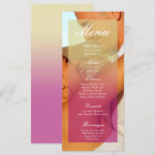 25 Menu Kaarten Pink Ombre Sunset Fade Pink Tan (Voorkant / Achterkant)