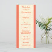 25 Menu Kaarten Pinkish/Peach Formal Scrolls Elega (Staand voorkant)