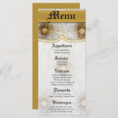 25 Menu Kaarten  Pintuck Fabric Taylored Couc (Voorkant / Achterkant)