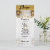 25 Menu Kaarten  Pintuck Fabric Taylored Couc (Staand voorkant)