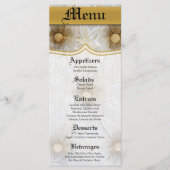 25 Menu Kaarten  Pintuck Fabric Taylored Couc (Voorkant)