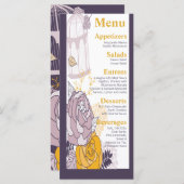 25 Menu Kaarten Plum Mosterd Roos Vogelkooi (Voorkant / Achterkant)