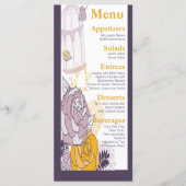 25 Menu Kaarten Plum Mosterd Roos Vogelkooi (Voorkant)