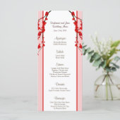 25 Menu Kaarten Red Cherry Blossom (Staand voorkant)