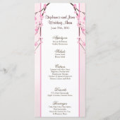 25 Menu Kaarten Roze Kersenbloesem (Voorkant)