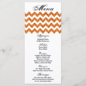 25 Menu Kaarten Sinaasappel Glitter Chevron Zig Za (Voorkant)