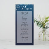 25 Menu Kaarten Sneeuwvlokken Sneeuwijs (Staand voorkant)