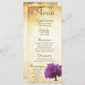 25 Menu Kaarten Spring Tree Aged Paper  (Voorkant / Achterkant)