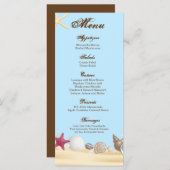 25 Menu Kaarten Strand Zee schelpen Oceaan Zand Wa (Voorkant / Achterkant)