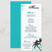 25 Menu Kaarten Strandwater Ocean Splash Tropisch (Voorkant / Achterkant)