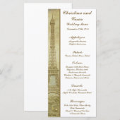 25 Menu Kaarten Vintage Parijs (Voorkant / Achterkant)