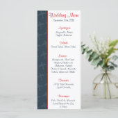 25 Menu Kaarten Vliegtuig Vlucht Blauw/Rood Vliege (Staand voorkant)