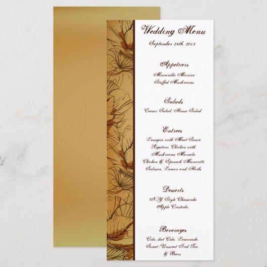 25 Menu Kaarten Western Cowgirl Pet/Boots Brown co (Voorkant / Achterkant)