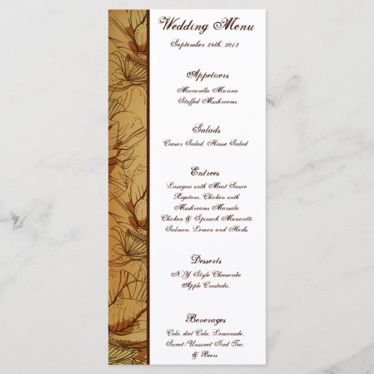 25 Menu Kaarten Western Cowgirl Pet/Boots Brown co (Voorkant)