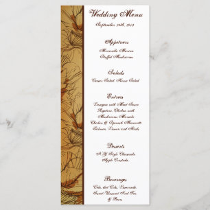 25 Menu Kaarten Western Cowgirl Pet/Boots Brown co