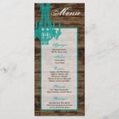 25 Menu Kaarten Westerne Rustieke Country kroonluc (Voorkant)
