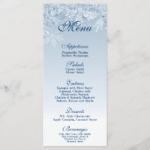 25 Menu Kaarten Winter Wonderland Crystal Snowflak (Voorkant)