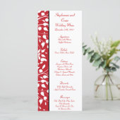 25 Menu Kaarten Wintergrijs/Rode Boom (Staand voorkant)