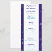 25 Menu Kaarten Witte Sneeuwvlokken (Voorkant / Achterkant)