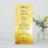 25 Menu Kaarten Zonsopgang Tarwe Land Rustiek Hooi (Staand voorkant)