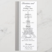 25 Menu Kaarten Zwart Eiffeltoren (Voorkant)