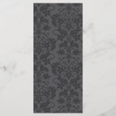 25 Menu Kaarten Zwart Grijs Formal Gothic Print (Achterkant)