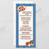 25 menukaarten Alle Star Blue Menu (Voorkant / Achterkant)