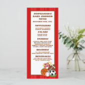 25 menukaarten Alle Star Red Menu (Staand voorkant)