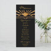 25 menukaarten Art Deco Roaring 20s Gatsby Style Menu (Staand voorkant)
