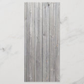 25 Menukaarten Barn Wood Wit Wash Rustic Land Menu (Achterkant)