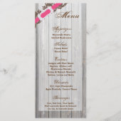 25 Menukaarten Barn Wood Wit Wash Rustic Land Menu (Voorkant)