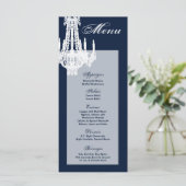 25 Menukaarten Crystal Chandelier Glitz Glamor Dia Menu (Staand voorkant)