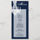 25 Menukaarten Crystal Chandelier Glitz Glamor Dia Menu (Voorkant)