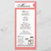 25 Menukaarten Mason Jar Country Rustic Vases Bott Menu (Voorkant)