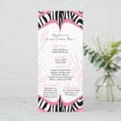 25 Menukaarten Meisjes vlinderbloempatroon afdrukk Menu (Staand voorkant)