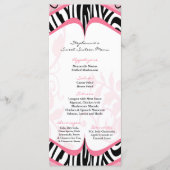 25 Menukaarten Meisjes vlinderbloempatroon afdrukk Menu (Voorkant)