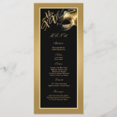 25 Menukaarten Mis XV Paars Gold Party Menu (Voorkant)