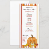 25 Menukaarten Najaar Herfst pompoen Baby Menu (Voorkant / Achterkant)