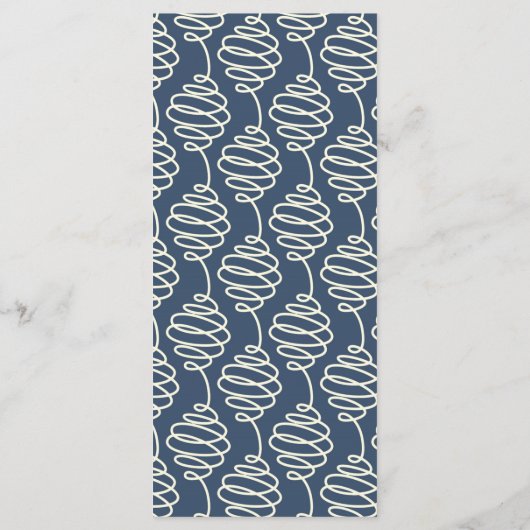 25 Menukaarten Navy Nautical Knot Anchor Blue Red Menu (Achterkant)