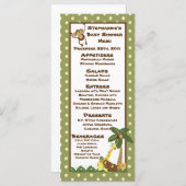 25 Menukaarten Oerwoud baby's Menu (Voorkant / Achterkant)