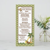 25 Menukaarten Oerwoud baby's Menu (Staand voorkant)