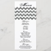 25 menukaarten Silver Glitter Chevron Zig Zag Prin Menu (Voorkant)