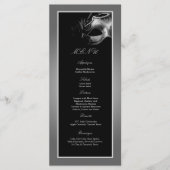 25 menukaarten - Sweet 16 Silver Black Party Menu (Voorkant)